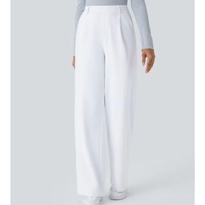 Halara Flex Daystretch High Waisted White Wide-Leg Women's Pants sz L